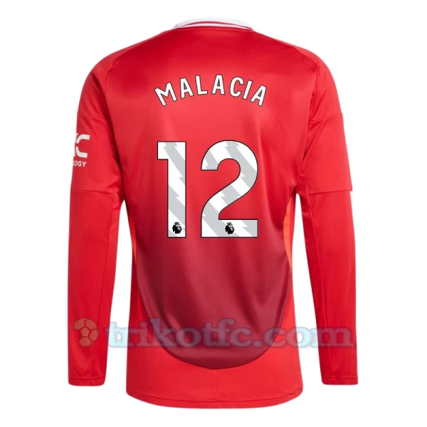 Manchester United Malacia #12 Fußballtrikot 2024-25 Heimtrikot Herren Langarm