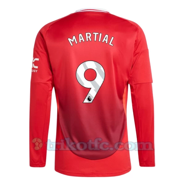 Manchester United Martial #9 Fußballtrikot 2024-25 Heimtrikot Herren Langarm