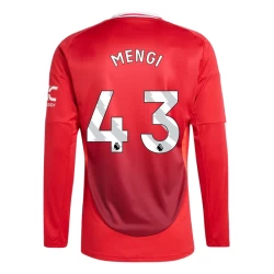 Manchester United Mengi #43 Fußballtrikot 2024-25 Heimtrikot Herren Langarm