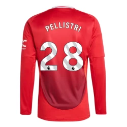 Manchester United Pellistri #28 Fußballtrikot 2024-25 Heimtrikot Herren Langarm