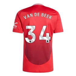 Manchester United Van De Beek #34 Fußballtrikot 2024-25 Heimtrikot Herren