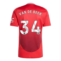 Manchester United Van De Beek #34 Fußballtrikots 2024-25 Heimtrikot Herren