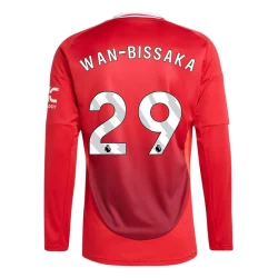 Manchester United Wan-bissaka #29 Fußballtrikot 2024-25 Heimtrikot Herren Langarm