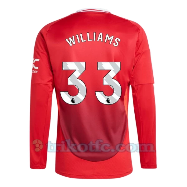 Manchester United Williams #33 Fußballtrikot 2024-25 Heimtrikot Herren Langarm