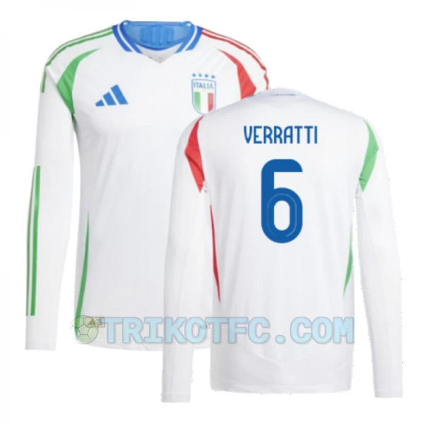 Marco Verratti #6 Italien Fußballtrikots EM 2024 Auswärtstrikot Herren Langarm