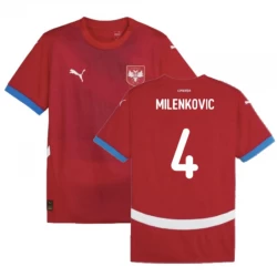 Milenkovic #4 Serbien Fußballtrikots EM 2024 Heimtrikot Herren