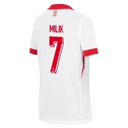 Milik #7 Polen Fußballtrikot EM 2024 Heimtrikot Herren