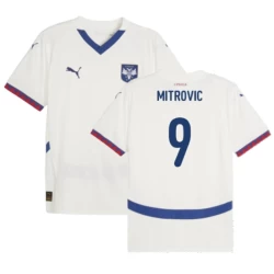 Mitrovic #9 Serbien Fußballtrikot EM 2024 Auswärtstrikot Herren