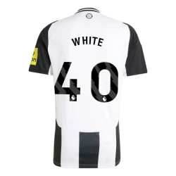 Newcastle United White #40 Fußballtrikot 2024-25 Heimtrikot Herren