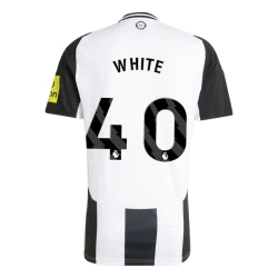 Newcastle United White #40 Fußballtrikots 2024-25 Heimtrikot Herren