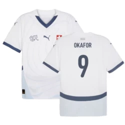 Okafor #9 Schweiz Fußballtrikot EM 2024 Auswärtstrikot Herren