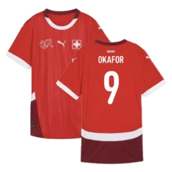 Okafor #9 Schweiz Fußballtrikot EM 2024 Heimtrikot Herren