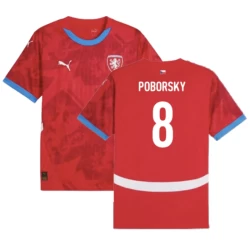 Poborsky #8 Tschechien Fußballtrikot EM 2024 Heimtrikot Herren