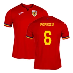 Popescu #6 Rumänien Fußballtrikot EM 2024 Auswärtstrikot Herren