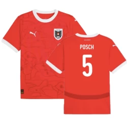 Posch #5 Österreich Fußballtrikot EM 2024 Heimtrikot Herren