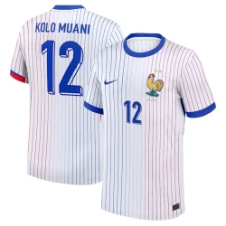 Randal Kolo Muani #12 Frankreich Fußballtrikot EM 2024 Auswärtstrikot Herren