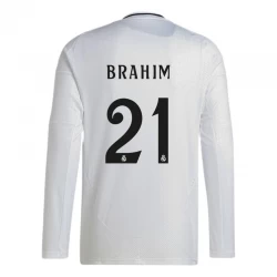 Real Madrid Brahim #21 Fußballtrikots 2024-25 Heimtrikot Herren Langarm