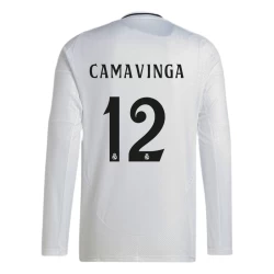 Real Madrid Camavinga #12 Fußballtrikot 2024-25 Heimtrikot Herren Langarm