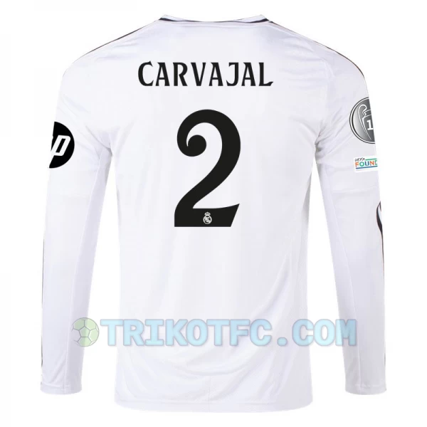 Real Madrid Carvajal #2 Fußballtrikots 2024-25 HP Heimtrikot Herren Langarm
