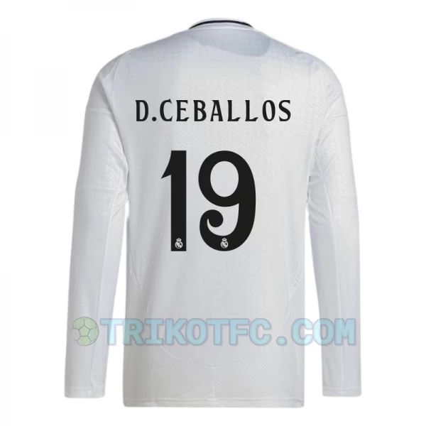 Real Madrid D. Ceballos #19 Fußballtrikots 2024-25 Heimtrikot Herren Langarm