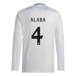 Real Madrid David Alaba #4 Fußballtrikot 2024-25 Heimtrikot Herren Langarm