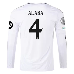 Real Madrid David Alaba #4 Fußballtrikot 2024-25 HP Heimtrikot Herren Langarm