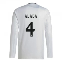 Real Madrid David Alaba #4 Fußballtrikots 2024-25 Heimtrikot Herren Langarm