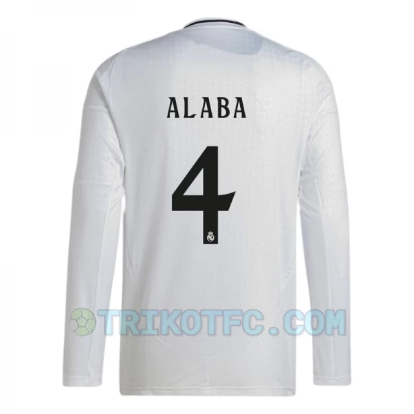 Real Madrid David Alaba #4 Fußballtrikots 2024-25 Heimtrikot Herren Langarm