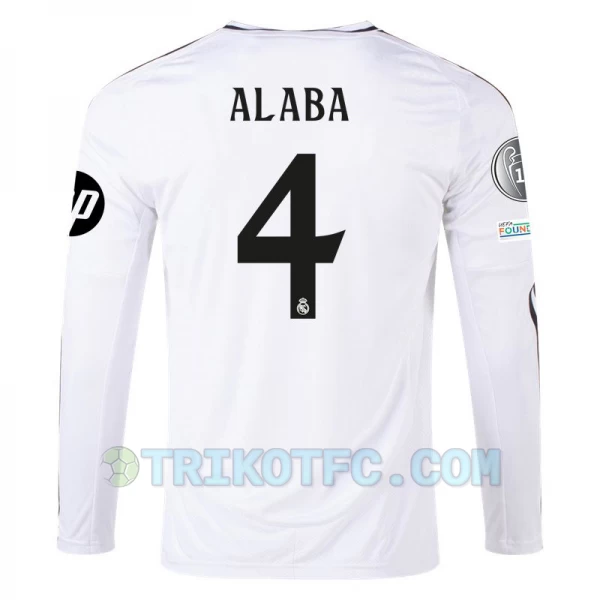 Real Madrid David Alaba #4 Fußballtrikots 2024-25 HP Heimtrikot Herren Langarm