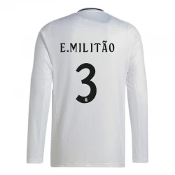 Real Madrid E. Militao #3 Fußballtrikots 2024-25 Heimtrikot Herren Langarm
