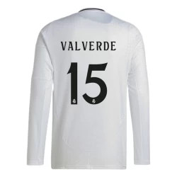 Real Madrid Federico Valverde #15 Fußballtrikot 2024-25 Heimtrikot Herren Langarm