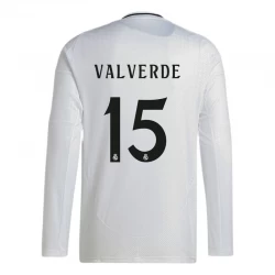 Real Madrid Federico Valverde #15 Fußballtrikots 2024-25 Heimtrikot Herren Langarm