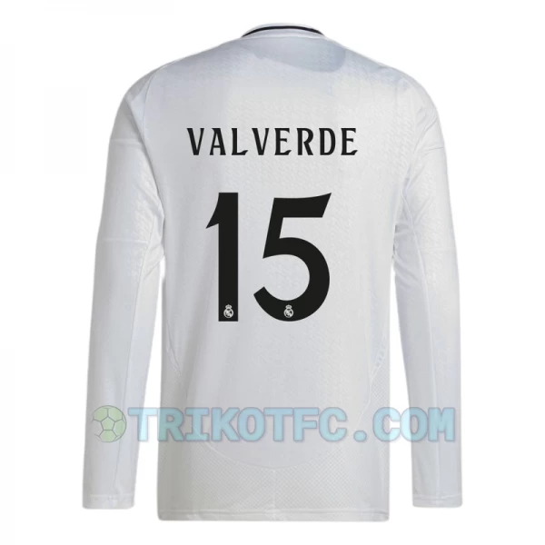 Real Madrid Federico Valverde #15 Fußballtrikots 2024-25 Heimtrikot Herren Langarm