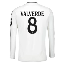 Real Madrid Federico Valverde #8 Fußballtrikot 2024-25 HP Heimtrikot Herren Langarm