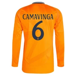 Real Madrid Fußballtrikot 2024-25 Eduardo Camavinga #6 Auswärtstrikot Herren Langarm