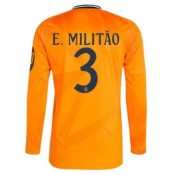 Real Madrid Fußballtrikot 2024-25 HP E.Militao #3 Auswärtstrikot Herren Langarm