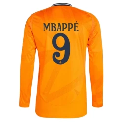 Real Madrid Fußballtrikot 2024-25 Mbappe #9 Auswärtstrikot Herren Langarm