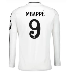 Real Madrid Kylian Mbappé #9 Fußballtrikot 2024-25 HP Heimtrikot Herren Langarm