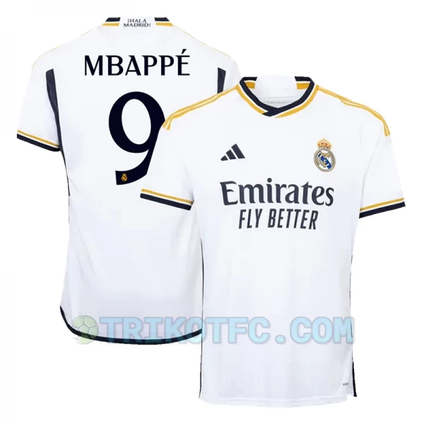 Real Madrid Kylian Mbappé #9 Fußballtrikots 2023-24 Heimtrikot Herren