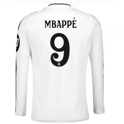 Real Madrid Kylian Mbappé #9 Fußballtrikots 2024-25 HP Heimtrikot Herren Langarm