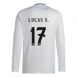 Real Madrid Lucas V. #17 Fußballtrikots 2024-25 Heimtrikot Herren Langarm