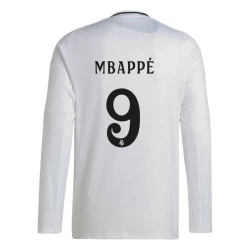 Real Madrid Mbappe #9 Fußballtrikots 2024-25 Heimtrikot Herren Langarm