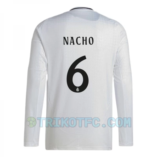 Real Madrid Nacho #6 Fußballtrikots 2024-25 Heimtrikot Herren Langarm