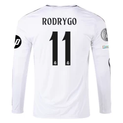 Real Madrid Rodrygo #11 Fußballtrikot 2024-25 HP Heimtrikot Herren Langarm