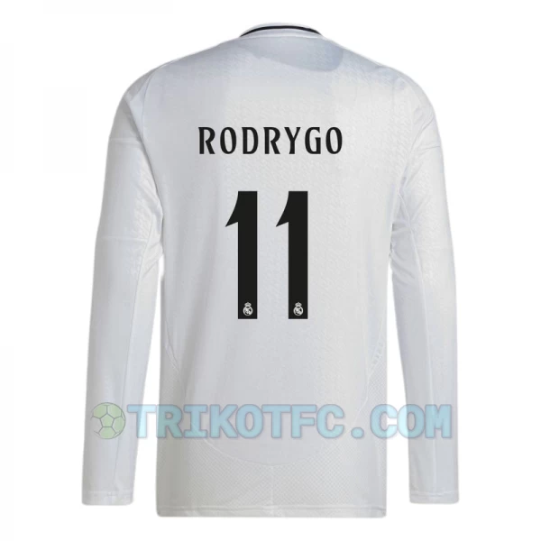 Real Madrid Rodrygo #11 Fußballtrikots 2024-25 Heimtrikot Herren Langarm
