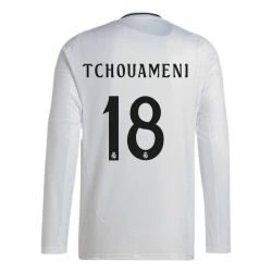 Real Madrid Tchouameni #18 Fußballtrikots 2024-25 Heimtrikot Herren Langarm