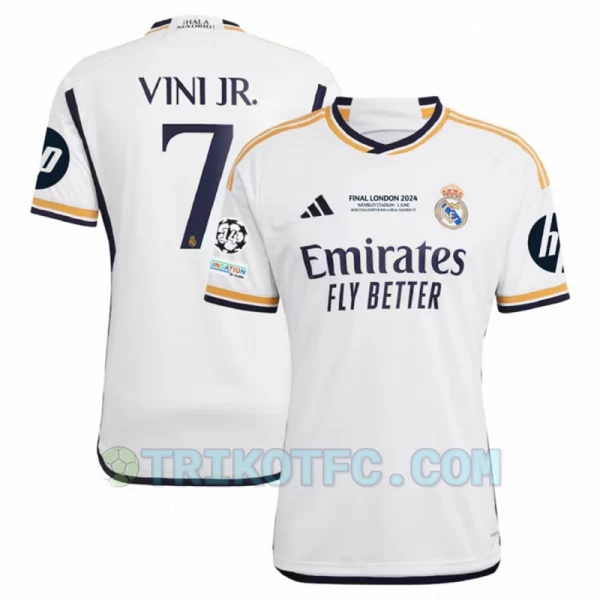 Real Madrid Vinicius Junior #7 Fußballtrikots 2023-24 Final London HP Heimtrikot Herren