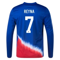 Reyna #7 USA Fußballtrikot Copa America 2024 Auswärtstrikot Herren Langarm