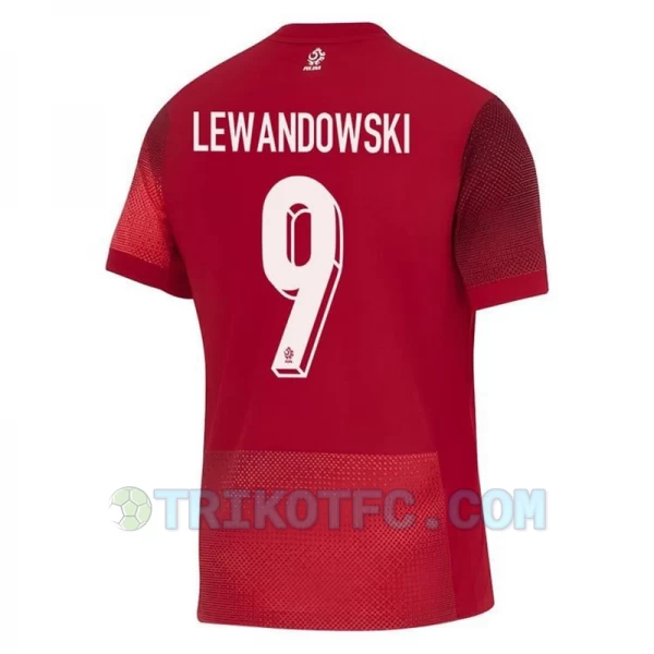 Robert Lewandowski #9 Polen Fußballtrikots EM 2024 Auswärtstrikot Herren