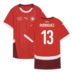 Rodriguez #13 Schweiz Fußballtrikot EM 2024 Heimtrikot Herren